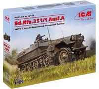 ICM 35101 SD.Kfz.251/1 AUSF.A WWII German Armoured Personnel Carrier - Maqueta de maqueta, Color Gris
