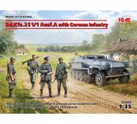 Sd.Kfz.251/1 Ausf.A Con Infantería Alemana 1:35 Kit De Modelo De Plástico ICM