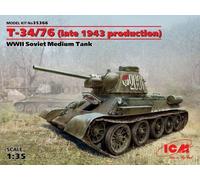 ICM 35366 1/35 T-34/76 (Late 1943 Production ), WWII Soviet Medium Tank (100 %