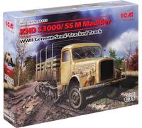 ICM 35453 Modellbausatz KHD S3000/SS M Maultier WWII German Semi-Tracked Truck Camión, Color Negro, Mittel