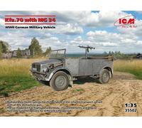 Kfz.70 Con MG 34 , WWII German Military Vehicle 1 :3 5 Plástico Modelo Kit Icm