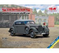 ICM Maqueta 1:35 Typ 320 (W142) Coche de estado mayor alemán WWII Capota blanda