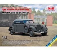 ICM Maqueta 1:35 Typ 320 (W142) Coche de estado mayor alemán WWII Capota blanda