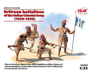 ICM 35567 - Maqueta de Eritrean battalions of The Italian Army 1939 - 1940 4 Figures