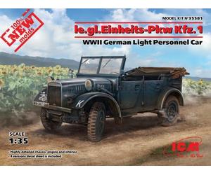 ICM 35581 1/35 Le.gl.pkw Kfz.1, WWII German Luz LED Personal Coche (100% New