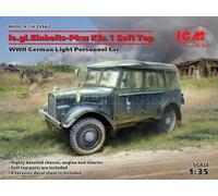 ICM 35582 - 1 :3 5 II Guerra Mundial Le.gl.einheitz-pkw Kfz.1 Soft Top - Nuevo