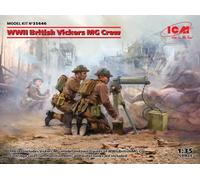 ICM 35646 1/35 WWII British Vickers MG Crew (Vickers MG & 2 Figures) (100% New M