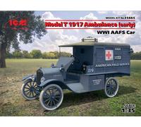 ICM 35665 Modellbausatz Coche 1:35-Modelo T 1917 Ambulance, WWI AAFS Car, Color temprano (ICM35665)
