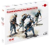 ICM 35696 Figura French Infantry en Gas Máscaras 1918 "