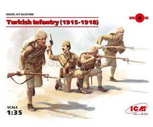 ICM 35700 Kit Vari Infantería Turca 1/35 (1915-1918) (4 Figuras) Moldes Nuevos