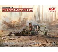 ICM 35713 1/35 WWI British Vickers MG Crew (Vickers MG & 2 Figures) (100% New MO