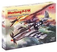 ICM 48154 - Maqueta de avión Mustang P-51K American Fighter de la Segunda Guerra Mundial , color/modelo surtido