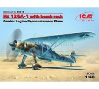 ICM 48213 - 1:48 Hs 126A-1 Con Bomba Rack Condor Legión Reconocimiento Lona Neu