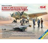 Icm 48229 1/48 Ju 88A-4 Con Personal Terrestre Alemán Y Remolques De Torpedos