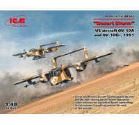 ICM ICM48302 1:48-1991 'Desert Storm' US Aircraft OV-10A y OV-10D+ Kit de Modelo a Escala Color Negro