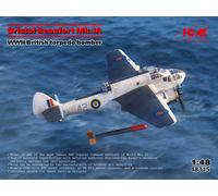 Bristol Beaufort Mk.ia , WWII British Torpedo Bomber 1:48 Plástico Model Kit Icm