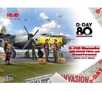 ICM 48322 - 1:48 B-26B Marauder Con USAAF Pilotos And Ground Personnel - Nuevo