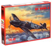 ICM 72134 - Messerschmitt Bf 109E-4,WWII German Night Fighter, Mittel, Schwarz