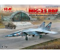 ICM 72174 MiG-25 RBF Soviet Reconnaissance - Juego de construcción de Lona, Color Gris