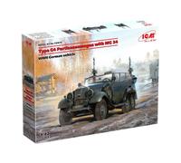 Maqueta Coche Tipo G4 Partisanenwagen Con MG 34 WWII German Vehicle ICM 724