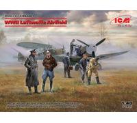 ICM DS4801 1/48 WWII Luftwaffe Airfield (Messerschmitt Bf 109F-4, Hs 126 B-1,