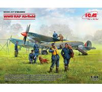 ICM DS4802 - 1:48 WWII Raf Airfield (Spitfire Mk.ix ,Mk.vii, 7 Figuras) - Nuevo