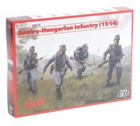 ICM- Ejército 1:35 - Infantería Austro-húngara (1914) 4 Higos, Color weiß (ICM35673)