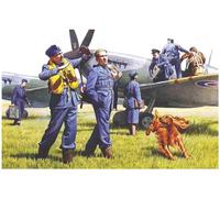 Modelo De Plástico RAF Pilotos Y Personal De Tierra (1939-1945) (7 Figuras) 1:48