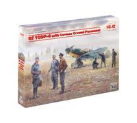 ICM ICM48805 1:48-Bf 109F-4 mit deutschem Bodenpersonal