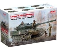ICM - Maqueta de carros leopardo 2a6 con crew armed fuerces Of Ucrania |icm|35013| 1:35 Maquette Char Promo