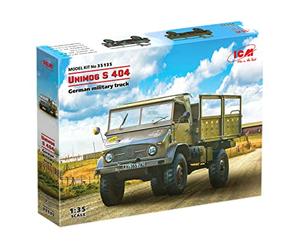 ICM Modelos - Unimog S404 Kits de modelo de camión militar - Kit de modelo de plástico en escala 1:35 - Miniatura de plástico de camión militar alemán altamente detallado - Modelo militar (35135)