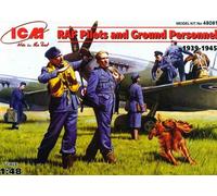 Modelo De Plástico RAF Pilotos Y Personal De Tierra (1939-1945) (7 Figuras) 1:48