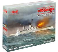 ICM s.014 - Maqueta de König WWI German Battleship Full Hull and Waterline