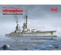 ICM S.016 Kit De Barco 1/700 Kronprinz Arma Completo Y Línea De Flotación