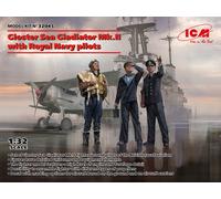 ICM 32045 1/32 Gloster Sea Gladiator Mk.II Con Pilotos De La Royal Navy