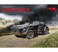 ICM 35110 - 1 :3 5 Sd.kfz. 247 Ausf.b, Alemán Command Armadura Vehículo - Nuevo