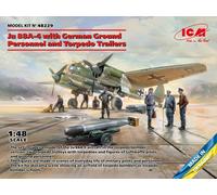ICM 1 48 - Ju 88A-4 con Personal Alemán y Remolques