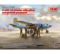 ICM ICM48288 1:48-A-26C-15 Invader con pilotos y equipo de tierra, color negro