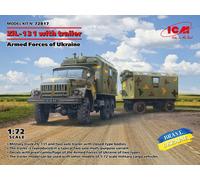 Icm 72817 - 1:72 - ZiL-131,Camión Con Remolque Armado Fuerzas De Ucrania - Nuevo