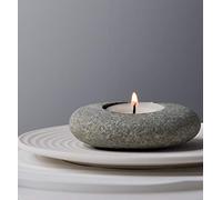 ICNBUYS Portavelas hecho a mano de guijarros para velas de té, hecho a mano, para jardín zen, altar, mantel, escritorio, mesa, estante