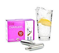 ICO 10 Cartuchos de CO2 de 8 g sin Rosca para Maquina de Soda, Bombona CO2 8g para Sifón de Soda, Cápsulas de CO2 para Burbujeador de Agua y Soda Maker