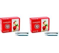 ICO Cargas Sifon para Espumas Cocina, 10 Unidades, 8g N2O Oxido Nitroso para Sifon Cocina de Nata Profesional (Paquete de 2)