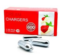 ICO Cartuchos Gas Óxido Nitroso N2O, 600 Unidades, Cápsulas de Crema Batida de 8g para el Sifón de Cocina