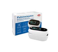ico Pulsioxímetro de Dedo SpO2 y Pulso con Pantalla OLED para Adultos | Lectura en 8 segundos, rango SpO2 35-100% y pulso 25-250 lpm. Incluye 2 pilas AAA, cordón y manual de usuario.