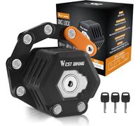 ICOCOPRO Candado plegable para bicicleta, 85 cm, con soporte, candado para bicicleta de alta seguridad, color negro