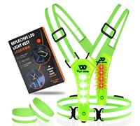 ICOCOPRO Chaleco Reflectante LED para Bicicleta, Chaleco Reflectante, Chaleco para Correr, Chaleco Luminoso para Mujer y Hombre, niños, Reflectantes, Chaleco de Seguridad