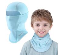 ICOCOPRO - Pasamontañas de invierno cálido para niños, resistente al viento, máscara de esquí, para niños y niñas, talla única, azul, Taille unique-M