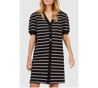 ICode Black And Ecru Knit Buttoned Sailor-stripe Dress Talla: 40 | Blusón Outlet | Mujer | Marrón
