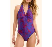 ICode Blue Swimsuit With Palm Tree Print Electric Blue Talla: S | Bañadores Outlet | Mujer | Azul