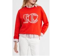 ICode Crimson Red Sweatshirt With Xl Monogram Talla: XL | Outlet | Mujer | Rojo